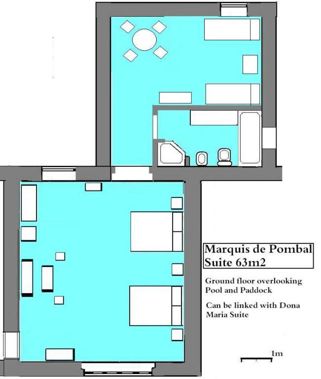 Suite com 2 Quartos e Vista Piscina